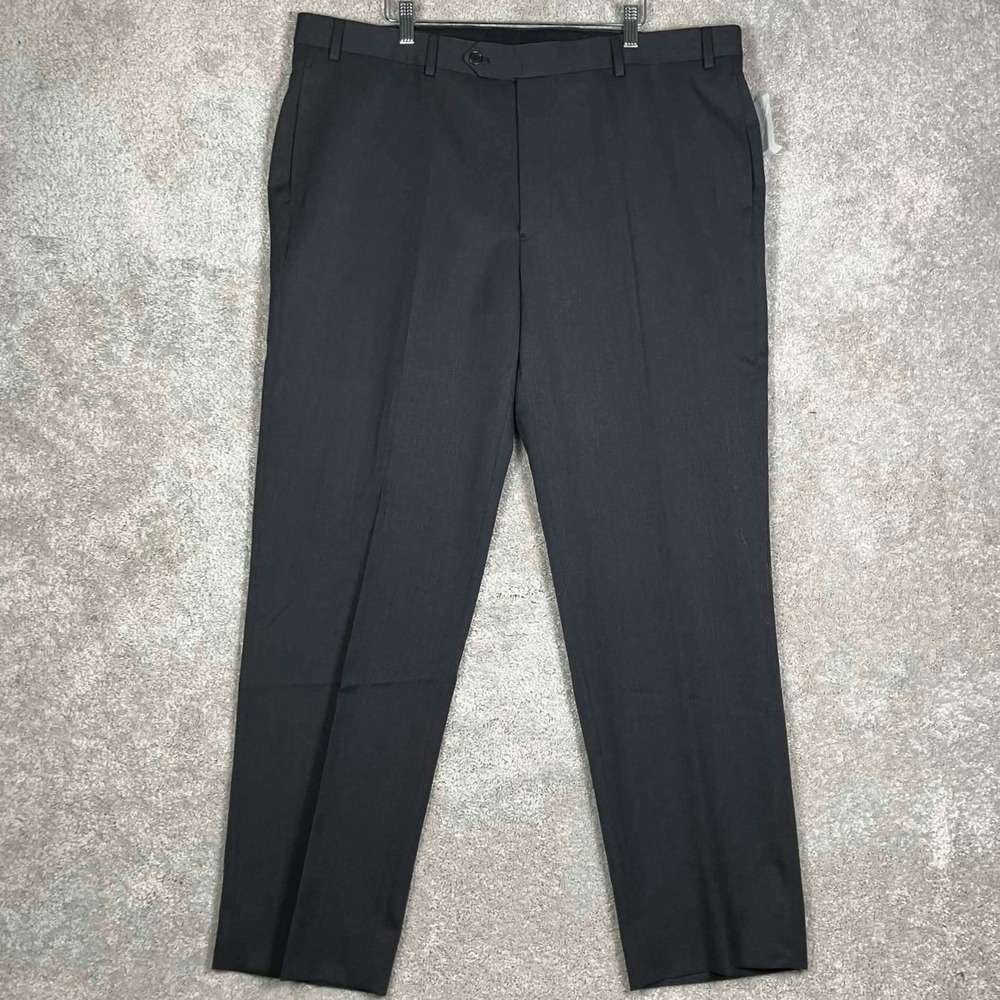 Brooks Brothers Madison Fit Mens Dress Pants Charcoal Gray Flat Front NWT 42x30‎